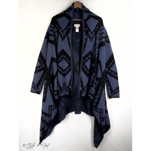 BLANK NYC Bohemian Aztec Chunky Oversized Cardigan Cozy Tapestry Size Medium
